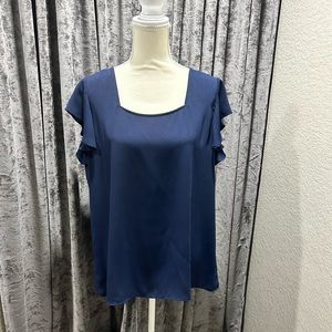 Beautiful Navy Blue Halogen XL blouse